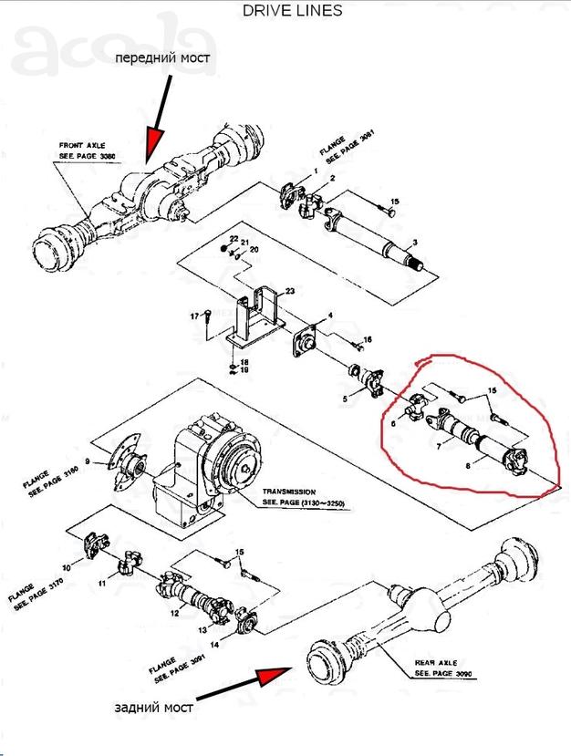 Приводной вал для Hyundai HL35